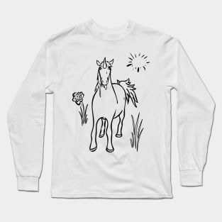 Magical Unicorn on a Sunny Day Long Sleeve T-Shirt